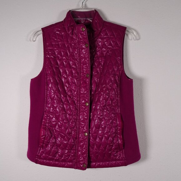 Talbots Quilted Soft Shell Vest Women's Size S Petite Sleeveless Lightweight - Picture 1 of 6